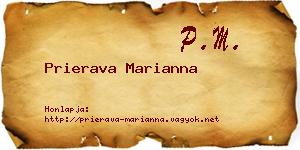 Prierava Marianna névjegykártya